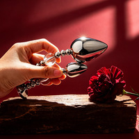 Plug anal en acier inoxydable avec base en cristal, jouet BDSM pour adultes, plusieurs tailles pour couples