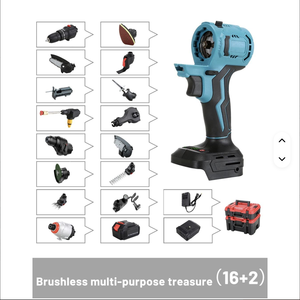 Juego de Herramientas Eléctricas Inalámbricas Profesionales de 21 V Sin Escobillas, Taladro Percutor Eléctrico 16 en 1 para Bricolaje y Taller - Product Image 6