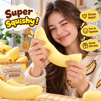 Jouet Squishy Banane Réaliste à Remontée Lente, Doux, Anti-Stress, Sensoriel, Fidget Toy OEM ODM Vente en Gros (Ne convient pas aux enfants)