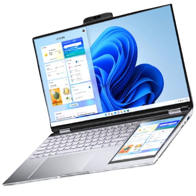 New Arrivals 15.6 Inches + 7 Inches Dual Screen Touch Screen Intel N100 DDR4 16GB SSD 512GB Business Laptop Brand New