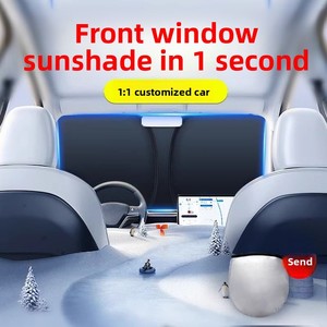 Parasol para <span class=keywords><strong>Coche</strong></span>, Cortina Opaca Aislante del Calor, Cubierta para Parabrisas Delantero, <span class=keywords><strong>Sombrilla</strong></span> para Ventanas <span class=keywords><strong>de</strong></span> PVC - Product Image 4
