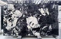 Marbre noir naturel avec fleurs blanches, carreaux de marbre noir Napoléon personnalisés pour murs et sols