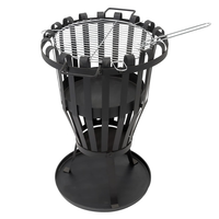 Nouveau produit phare : Brasero extérieur avec gril BBQ et panier de cuisson en acier au carbone