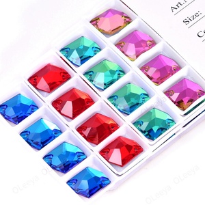 Strass à coudre en verre 5A de haute qualité, forme cosmique, toutes tailles, couleur cristal AB, pour vêtements et DIY, de l'usine Oleeya - Product Image 2