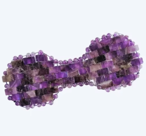 Masque pour les yeux rafraîchissant en améthyste, pierre précieuse naturelle de couleur violette - Product Image 1