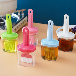 Oil Brush Kitchen Basting Brush With Bottle Nylon Bristles For BBQ And Cooking Blue Color - Product Image 5