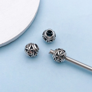 Wholesale 9*11mm Alloy <strong>Large</strong> Hole Hollow <strong>Beads</strong> Loose Beaded Spacer <strong>Beads</strong> for <strong>Bracelet</strong> Necklace DIY Jewelry Findings - Product Image 4