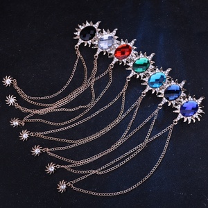 Broche Grande con Diseño de Sol, Cadena con Borla, Joya Grande, Corsage, Accesorio para <span class=keywords><strong>Traje</strong></span> de Hombre, Pin Agresivo - Product Image 3