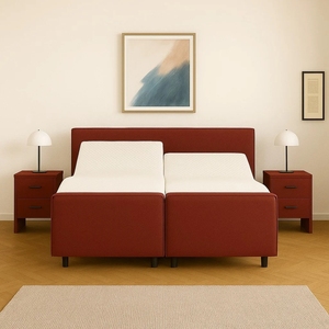 Hiện Đại Có Thể Điều Chỉnh Hộp Mùa Xuân Giường Với Lưu Trữ Nhung/Linen/Chenille Bọc Chrome Khung Tufted Giường Mềm - Product Image 2