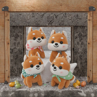 Porte-clés en peluche chien Shiba Inu super doux avec doublure en maille