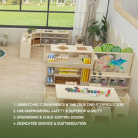 Ensemble table et chaises en bois Hikeylove pour école maternelle, garderie, maternelle - Environnement d'apprentissage écologique et durable