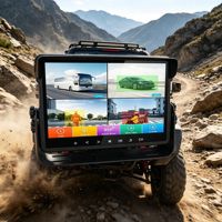 Écran robuste de 10 pouces, CE EMC IP67, étanche, anti-explosion, moniteur AHD 4CH, caméra de recul, écran tactile pour terrain accidenté