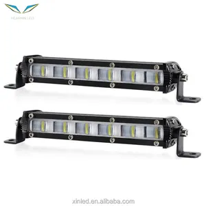 Barre lumineuse de camion Ultra mince barre de lampe de travail LED lentille 6D 7 pouces 18W barre de lumière d'avertissement pour 4x4 tout-terrain Auto voiture ATV bateau