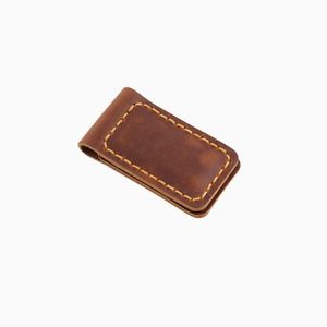 Vintage Leather Money Clip Slim Portable Cash Clip Multifunctional Foldable Magnetic <b>Bookmark</b> - Product Image 4