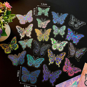 Adesivi Murali 3D a Forma di Farfalla con Effetto Olografico Laser, Decorazioni Rimovibili Fai-da-Te per Camera da Letto, Soggiorno, Cameretta - Product Image 6