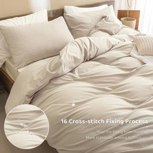 Ultra-doux, respirant, hypoallergénique, favorise un sommeil réparateur, linge de lit <span class=keywords><strong>en</strong></span> coton biologique lavé pour hôtel, tailles twin, queen, king, toutes saisons, été - Product Image 5