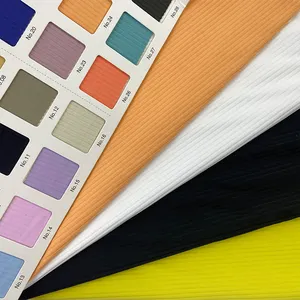 Wholesale Custom 74 Nylon Polyamide Elastane 26 Spandex 220gsm Soft Ribbed Knit Dry Fit Fabric Supplier For Seamless Yoga Leggin