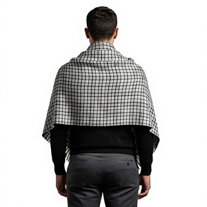 Long Fashion Striped <b>Wool</b> Blend Skin-Friendly Breathable Shawl Scarf <b>Poncho</b> Wrap Winter Travel Accessory - Product Image 6