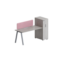 Table de travail de bureau en bois modulaire contemporaine pour 4 personnes, meuble de bureau pour zone du personnel