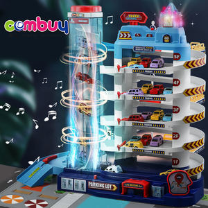 Jouet de <span class=keywords><strong>construction</strong></span> de ville avec plan de la ville, piste de montée en colimaçon, grands ascenseurs électriques et parking - Product Image 3