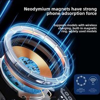 Chargeur sans fil rapide compact portable 15W avec support de mini support transparent Adaptateur de charge universel pour téléphone