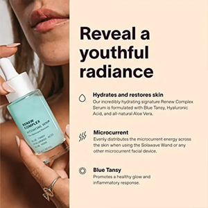 מותג פרטי טבעי לחדש מורכב חומצה היאלורונית אלוורה מלפפון כחול Tansy הפעלת פנים סרום - Product Image 5