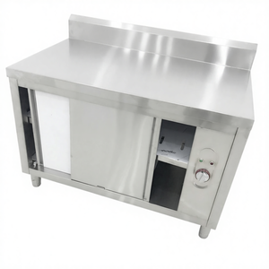 ארון חימום כלים חשמלי מנירוסטה עם גימור מוברש 200W למסעדה/מטבח - Product Image 1