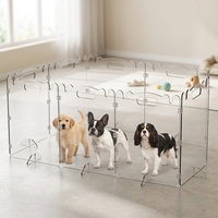 Enclos pour animaux de compagnie en acrylique entièrement transparent, panneaux de clôture, enclos pour bébés, panneaux de protection avec service de découpe