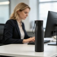 Produits pour la maison intelligente, bouteille d'eau intelligente, bouteille d'eau autonettoyante UV, gobelets à double paroi en acier inoxydable sous vide