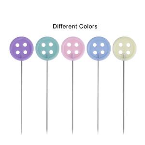 RTS 100PCS Boutons en plastique de couleurs assorties Goupille <span class=keywords><strong>à</strong></span> <span class=keywords><strong>tête</strong></span> <span class=keywords><strong>plate</strong></span> - Product Image 3