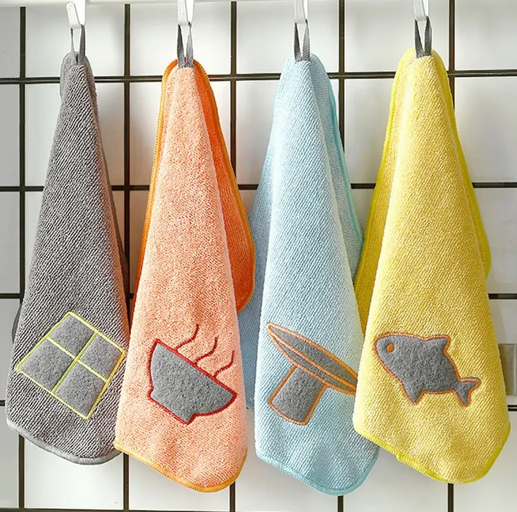 Wholesale high quality luxury absorbency microfiber face hand hair bath cleaning towel kitchen towel