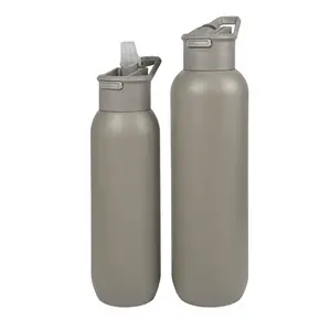 20OZ 580ML Nueva botella de agua deportiva de acero inoxidable con doble pared aislada para bebidas frías y calientes para viajes
