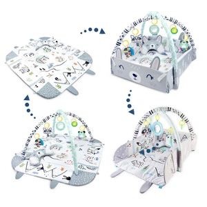 Tapis de jeu souple pliable 4 en 1 avec 20 pièces Ocean Ball Early Educational Infant Fitness Rack Baby Play Mat - Product Image 2