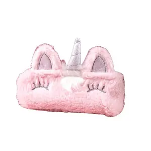 Bút Chì Sang Trọng Trường Hợp Unicorn Bút Chì Túi Faux Fur Bút Chì Pouch Túi Xách Unicorn Coin Purse Dễ Thương Cho Cô Gái Trẻ Em Trẻ Em