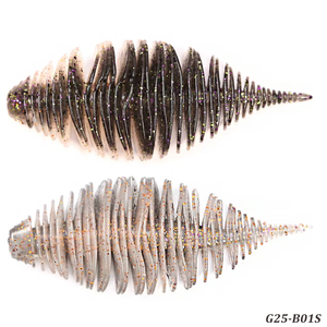 LUTAC 75mm/7.1g Esca Morbida a Coda Piatta a Lenta Affondamento per la Pesca, Nuovo Lancio Prodotto, Colorata Esca Bionica per Spigola - Product Image 1