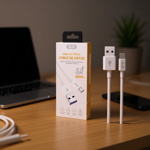 Cable de datos USB A a Tipo C de 5A y 120 cm para carga rápida y transferencia de datos para dispositivos Tipo C - Product Image 3
