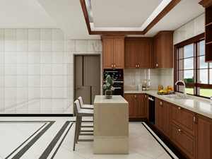 Juego de Muebles de Cocina Completo de Madera Maciza con Moldura de Corona, Isla de Granito, Fregadero de Acero Inoxidable, Cocina para Apartamento - Product Image 3