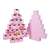 Caja de Calendario de Adviento con Forma de Árbol de Navidad Personalizada, Caja de Regalo con Cajones Vacíos para Dulces y Cosméticos