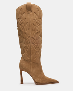 <span class=keywords><strong>Stivali</strong></span> da <span class=keywords><strong>Cowboy</strong></span> da Donna alla Moda con Tacco a Spillo in Camoscio, Stile Western Ricamato, <span class=keywords><strong>Stivali</strong></span> Alti al Ginocchio da Cowgirl - Product Image 3
