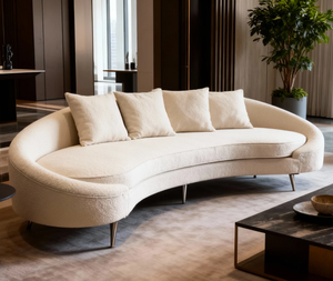 أريكة قماشية مريحة بتصميم عصري وإطار من الفولاذ المقاوم للصدأ لغرفة المعيشة والفنادق بخصم مثالي - Product Image 3