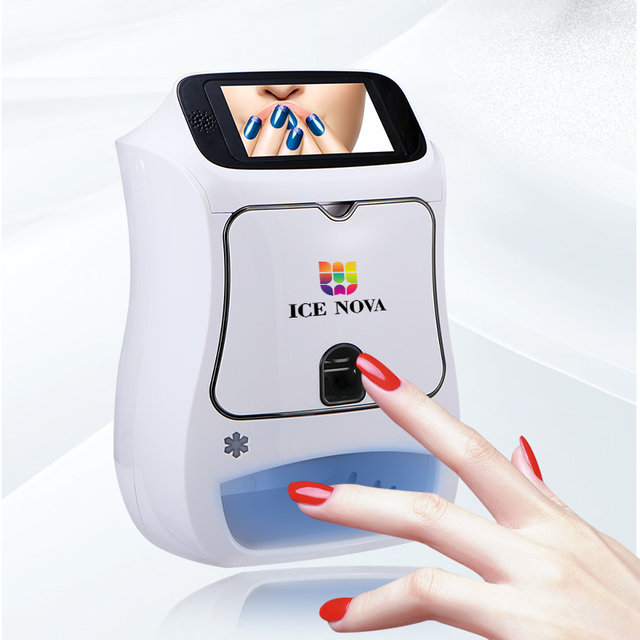 ICE NOVA Designs Finger Nails Printing Machine Nail Printer Finger DIY Print Art WIFI Automatic 3D Art for Salon Use