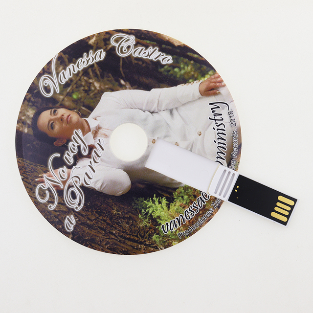Song Album Credit Card Pendrive Cle Usb Gift Music Flash Stick Memory 2gb 4gb 8gb 16gb 2.0 Wholesale CD Card Usb Plastic Box