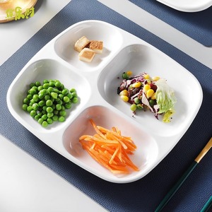 Divided <b>Plates</b> 4 Compartment <b>Melamine</b> White Restaurant Commercial Use - Product Image 2