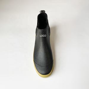 מגפי גשם קצר של גברים מגפי החלקה עמיד למים נעלי גשם עמיד למים מגפי גשם קרסול - Product Image 2