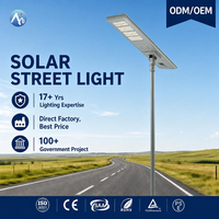 Ventes chaudes, lampadaires solaires LED extérieurs étanches IP66 avec batterie au lithium
