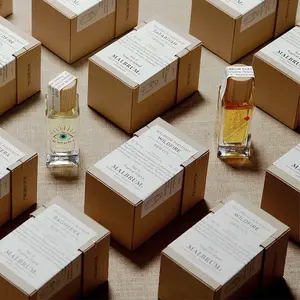 दवा इत्र कॉस्मेटिक पैकेजिंग के लिए छोटे भूरे सफेद काले कार्टन बॉक्स कस्टम पैकेजिंग बॉक्स
