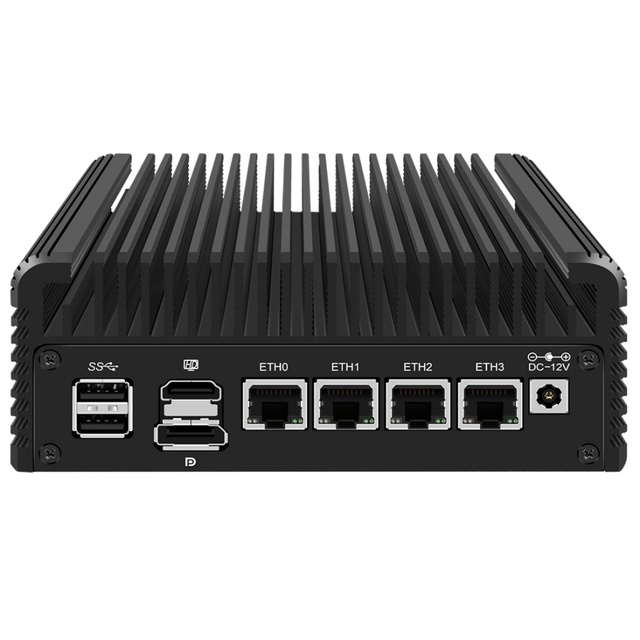 12th Gen Core 3 N355 N305 8 Core N150 N100 Firewall Soft Router DDR5 4xi226-V 2.5G LAN Fanless Mini PC Proxmox ESXi Host Server