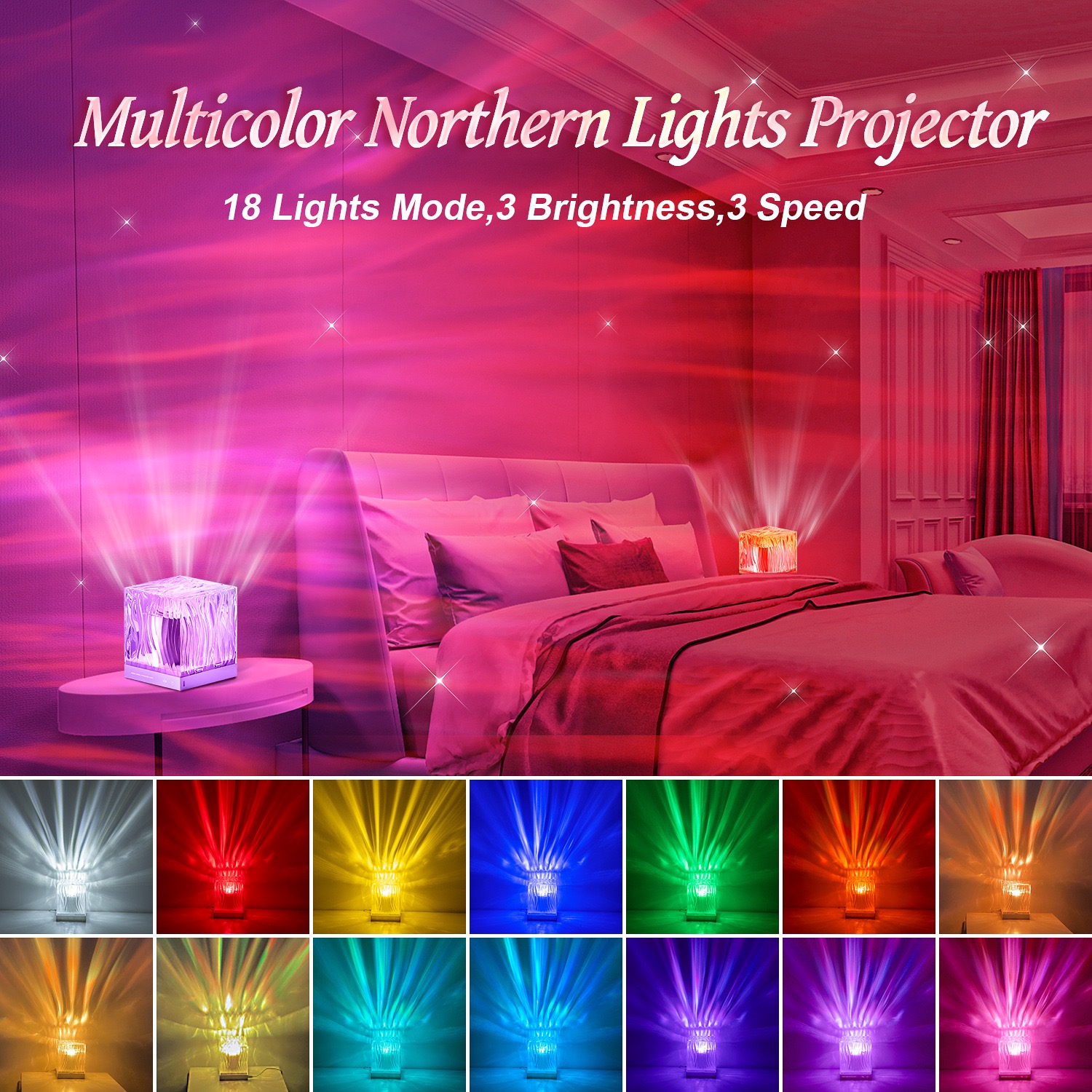 18 colores de iluminación