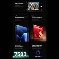 Smartphone Xiaomi 17 Pro Max 5G Grand écran HD Batterie longue durée Charge rapide Double SIM Caméra Téléphone mobile pour jeux