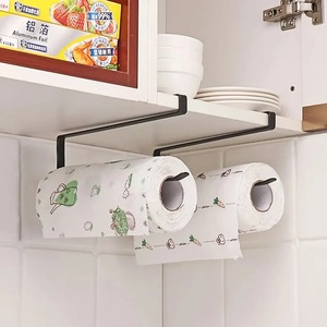 1pc <b>Metal</b> <b>Roller</b> Paper Holder Traceless Punch Free Kitchen Paper Holder Oil-free Dishcloth Holder Towel Holder Rack For Kitchen - Product Image 5